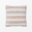 Pink striped linen cushion cover