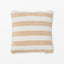 Yellow striped linen cushion cover