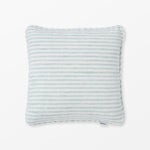 Turquoise striped linen cushion cover