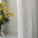 Sheer Linen Curtains White